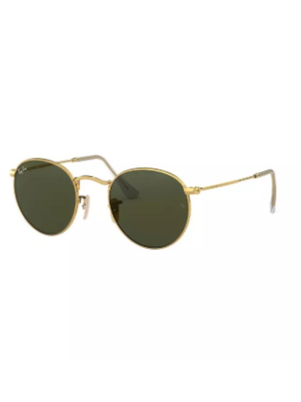 NEW RAY-BAN RB3447N 001/30 Round Flat Lens Gold Sunglasses 50mm